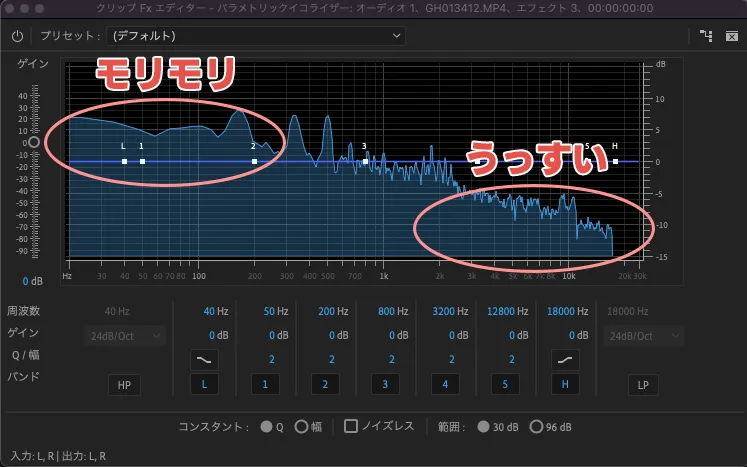 パラメトリックイコライザー４